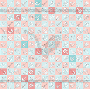 Pattern of anchors - vector clipart