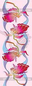 Шаблон фиолетовых орхидей - векторизованный клипарт