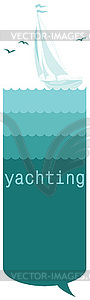 Ship on waves - royalty-free vector clipart