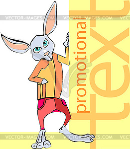 Advertising hare - vector image