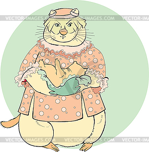 Family Hamsters - vector clipart