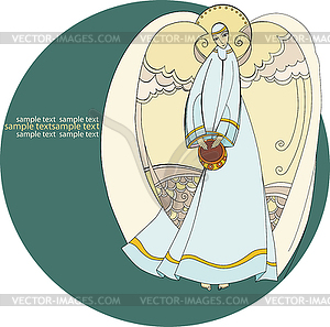 Festive angel - vector clip art