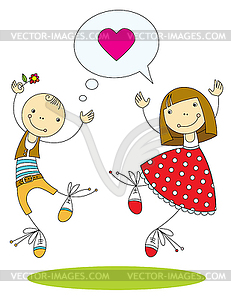 Couple in love - vector clipart