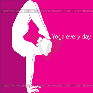 Yoga every day - royalty-free vector image