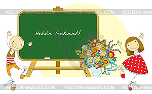 Hello School - vector image