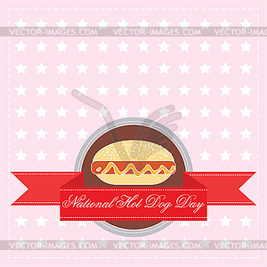 National Hot Dog Day - vector clipart