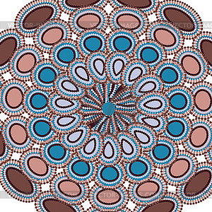 Ornamental round lace pattern - vector clipart