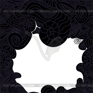 Invitation card with abstract wave - vector clipart