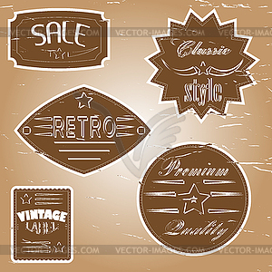 Set of vintage design labels and badges - vector clipart / vector image