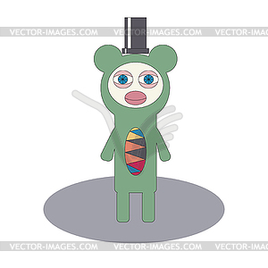 Cute little monster - vector clipart