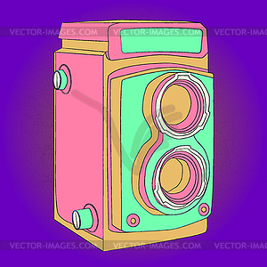 Vintage photo camera - vector clip art