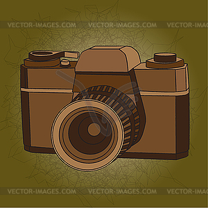 Vintage photo camera - vector clipart / vector image