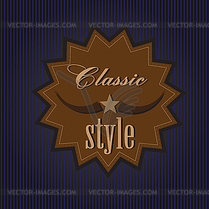 Classic style label - vector clip art