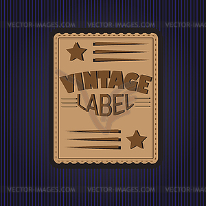 Vintage dark label - vector image