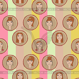 Seamless cute pattern - vector clip art