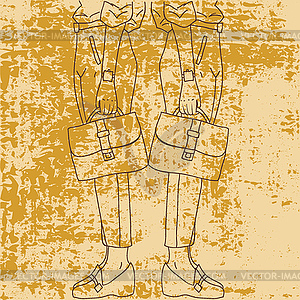 Two pair of leggs in pants - vector image