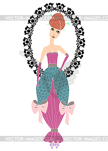 Coquette pretty princess - vector image