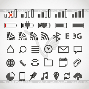 Modern gadget web icons collection - vector image