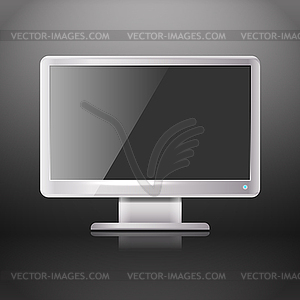 Modern lcd monitor with blank screen. Template for - vector clipart