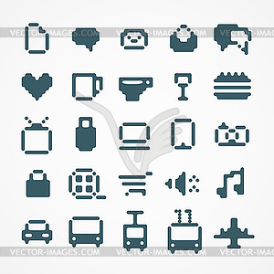 Pixel web icons collection. set  - vector clipart