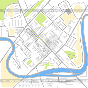 Абстрактные карта города - клипарт в векторе / векторное изображение