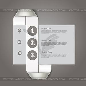 Website paper page design template - vector clip art