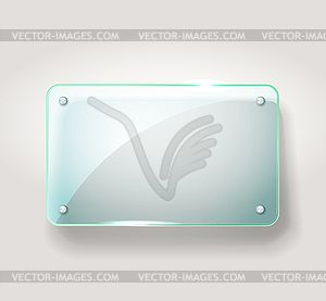 Glass advertising board. Template for text - vector clip art