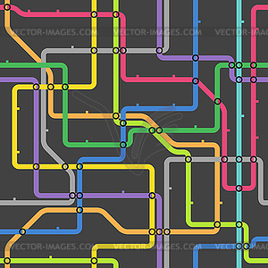 Abstract color metro scheme - vector clipart