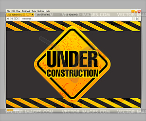 Под строительство шаблона сайта - стоковый векторный клипарт