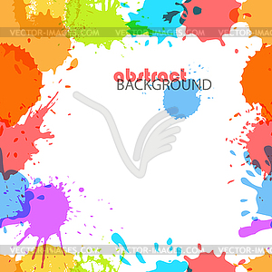 Color ink blots seamless background - vector image