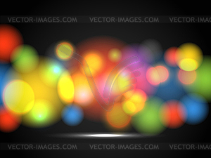 Abstract background of glowing color circles - vector clipart