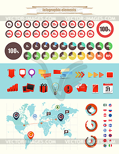 Infographic elements collection - stock vector clipart