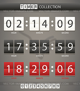 Colleccton разного цвета цифровые таймеры - изображение в векторном виде