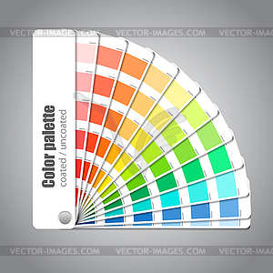 Цветовая палитра руководство на сером фоне - рисунок в векторе