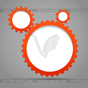 Abstract speecj clouds of gear wheels. Template - vector clipart