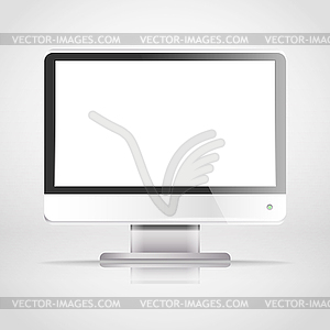 Modern lcd monitor with blank screen. Template for - vector clipart