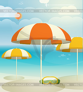 Summer seaside vacation - vector clip art