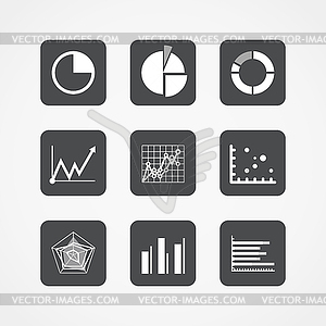 Information chart icons collection - vector image