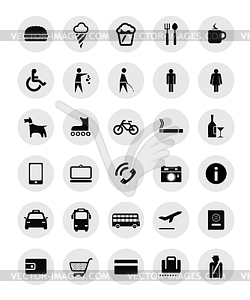 Travel information signes collection - royalty-free vector clipart