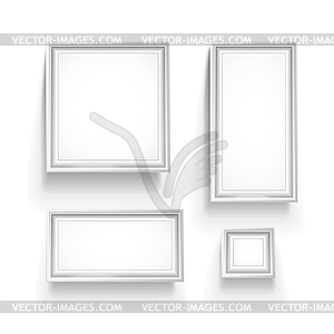 Empty picture frames collection - royalty-free vector clipart