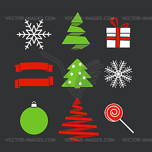 Abstract Christmas silhouettes - royalty-free vector image