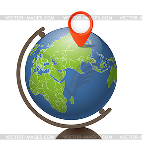 Earth globe on support - vector clip art