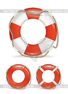 Life-buoy collection - vector image