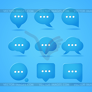 Abstract speech clouds. Ready for text - vector image