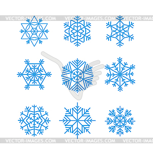 Snowflakes collection - vector clipart