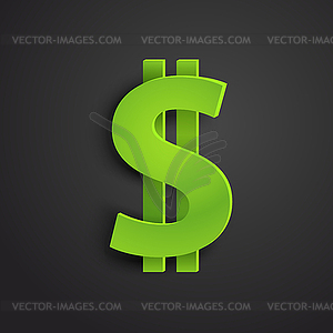 Modern stylish icon. Dollar sign - vector image