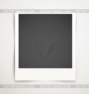 Blank photo frame template. Ready for content - stock vector clipart