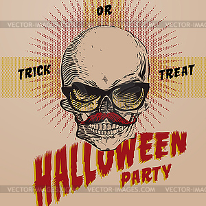 Halloween Party дизайн шаблона - рисунок в векторе