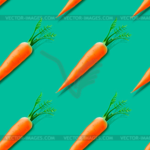 Carrot seamless pattern - vector clipart