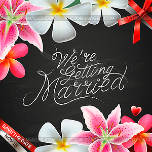 We`re getting married - color vector clipart